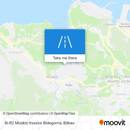 Bi-R2 Muskiz-Itsaslur Bidegorria map