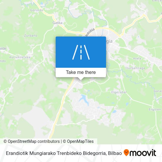 Erandiotik Mungiarako Trenbideko Bidegorria map