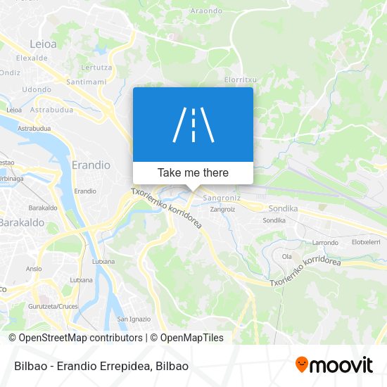 Bilbao - Erandio Errepidea map