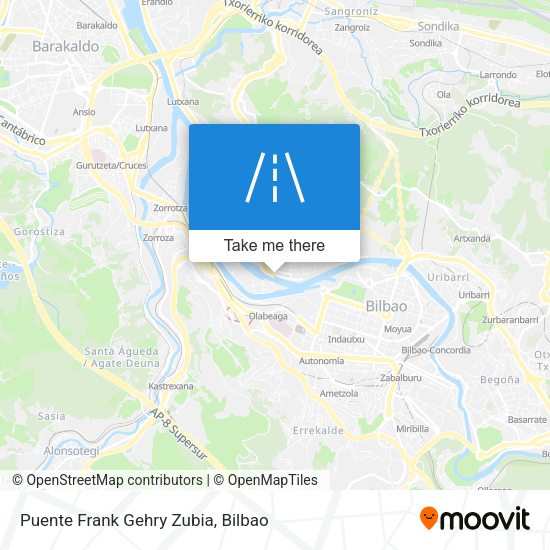 Puente Frank Gehry Zubia map