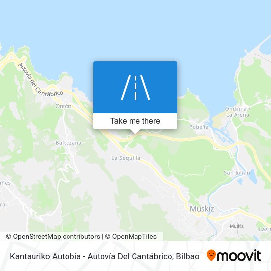 Kantauriko Autobia - Autovía Del Cantábrico map
