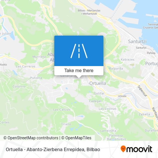 Ortuella - Abanto-Zierbena Errepidea map