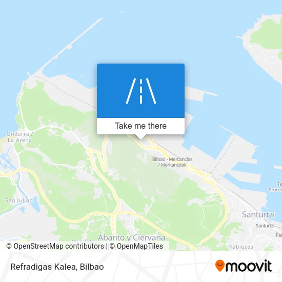 Refradigas Kalea map