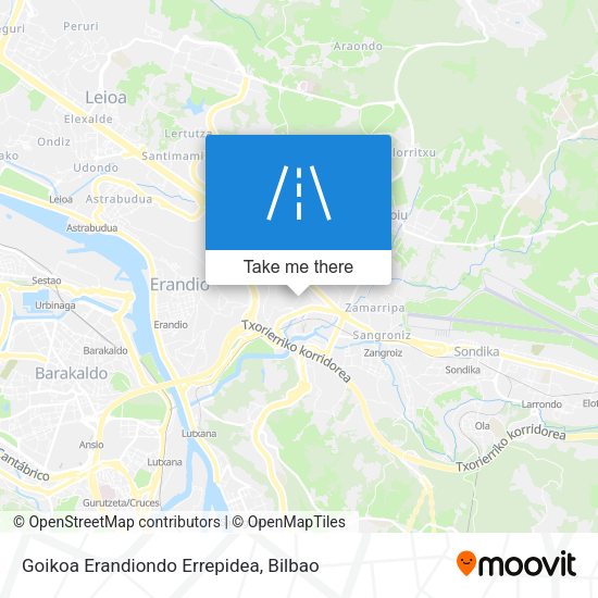 Goikoa Erandiondo Errepidea map