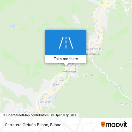Carretera Orduña-Bilbao map