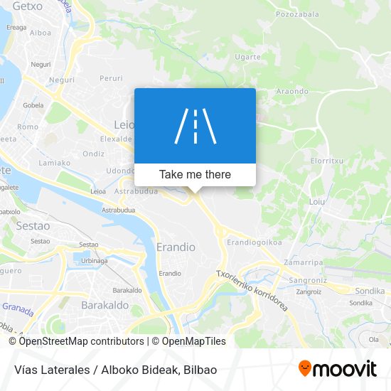 Vías Laterales / Alboko Bideak map