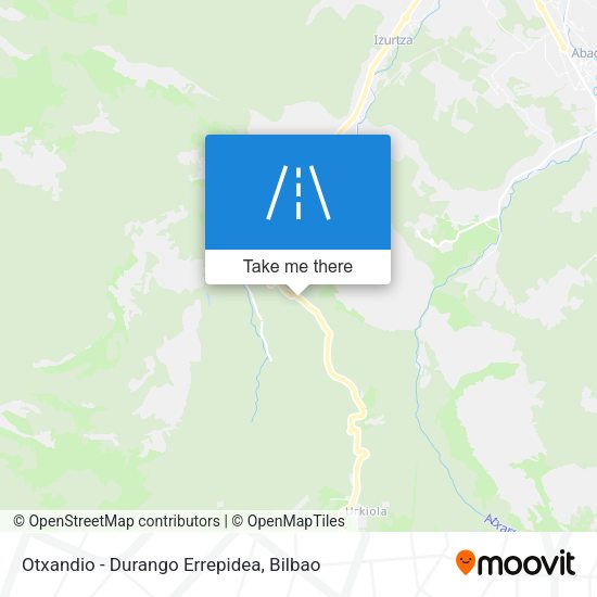 Otxandio - Durango Errepidea map