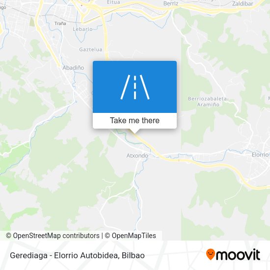 Gerediaga - Elorrio Autobidea map