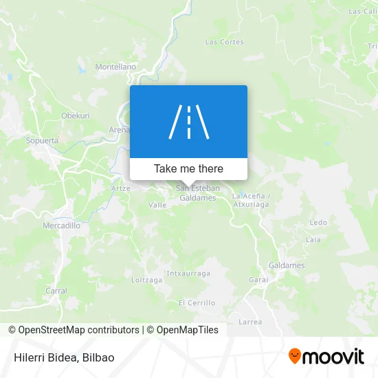 Hilerri Bidea map
