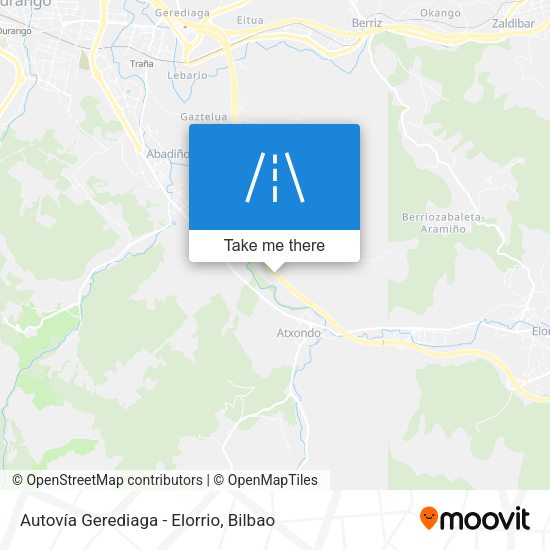 Autovía Gerediaga - Elorrio map