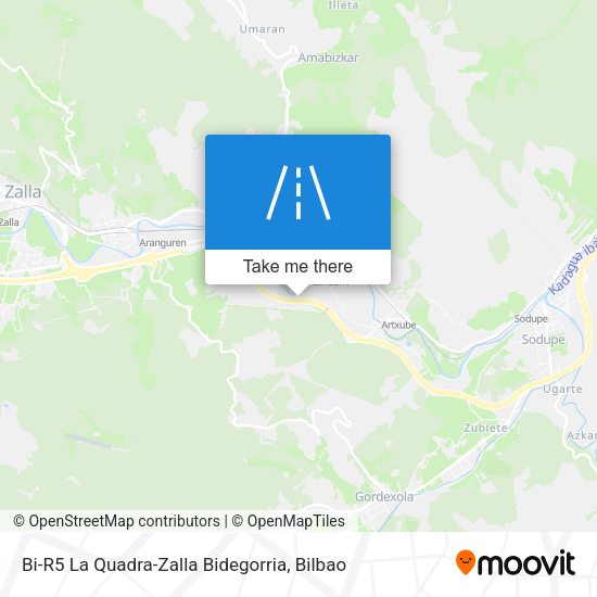 Bi-R5 La Quadra-Zalla Bidegorria map