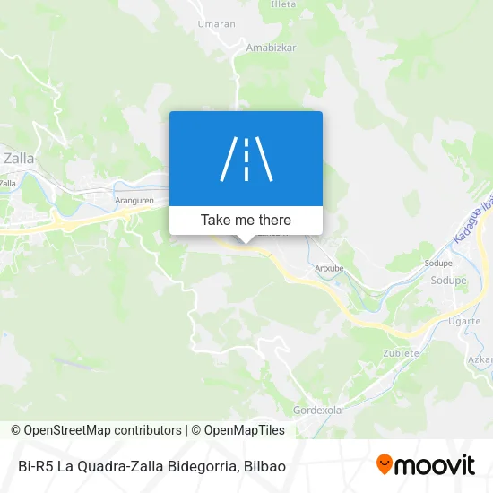 Bi-R5 La Quadra-Zalla Bidegorria map