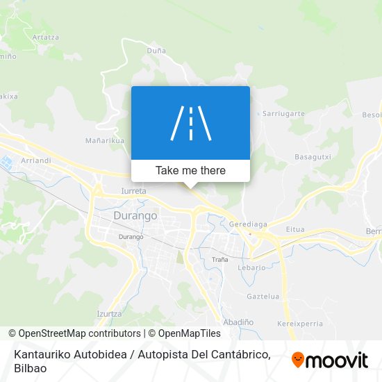 Kantauriko Autobidea / Autopista Del Cantábrico map