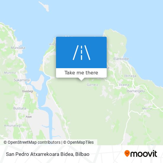 San Pedro Atxarrekoara Bidea map