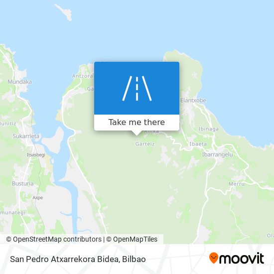 San Pedro Atxarrekora Bidea map