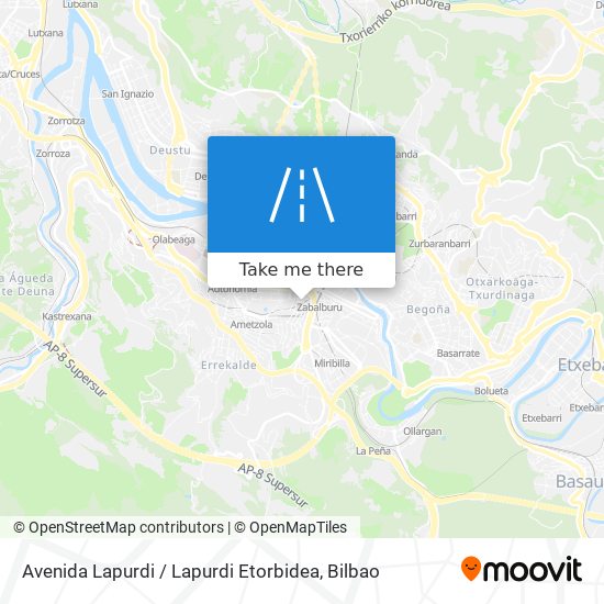 mapa Avenida Lapurdi / Lapurdi Etorbidea