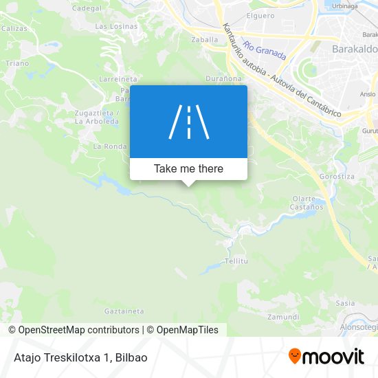 Atajo Treskilotxa 1 map