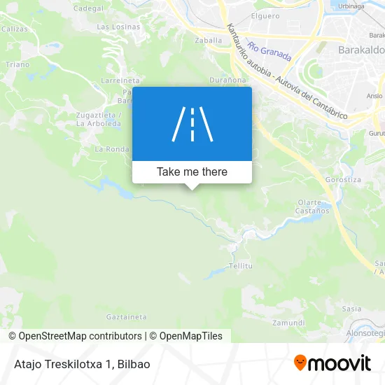 Atajo Treskilotxa 1 map