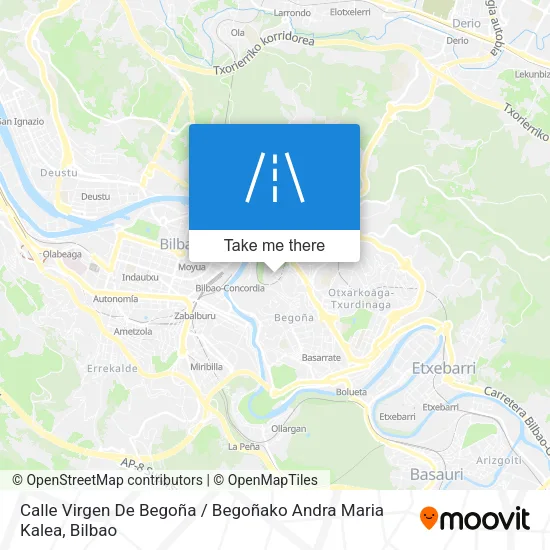 Calle Virgen De Begoña / Begoñako Andra Maria Kalea map