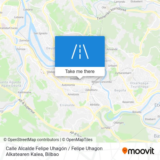 Calle Alcalde Felipe Uhagón / Felipe Uhagon Alkatearen Kalea map