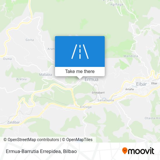 Ermua-Barrutia Errepidea map