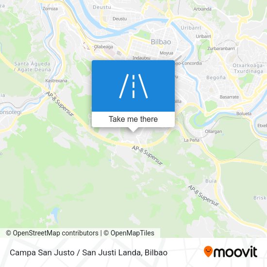 Campa San Justo / San Justi Landa map