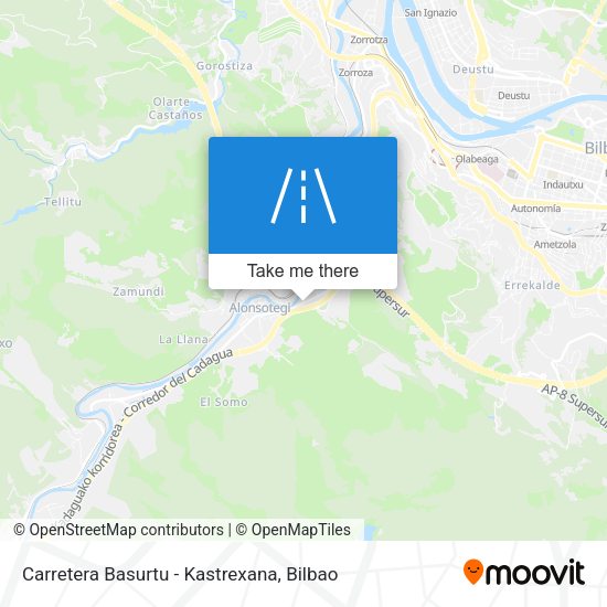 Carretera Basurtu - Kastrexana map
