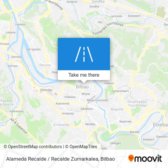 Alameda Recalde / Recalde Zumarkalea map