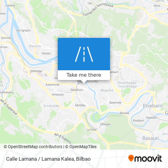 mapa Calle Lamana / Lamana Kalea