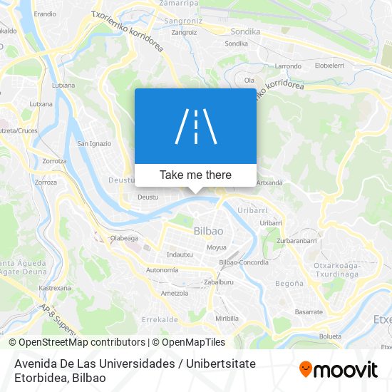 Avenida De Las Universidades / Unibertsitate Etorbidea map
