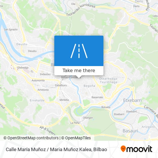mapa Calle María Muñoz / Maria Muñoz Kalea
