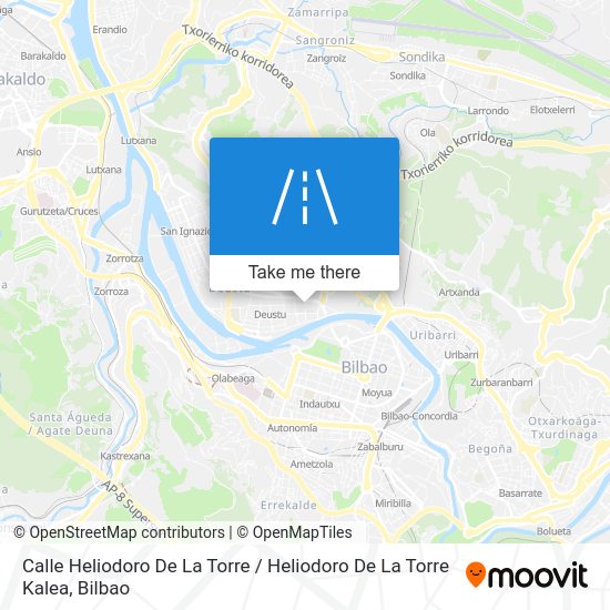 mapa Calle Heliodoro De La Torre / Heliodoro De La Torre Kalea