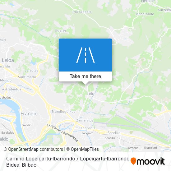 Camino Lopeigartu-Ibarrondo / Lopeigartu-Ibarrondo Bidea map