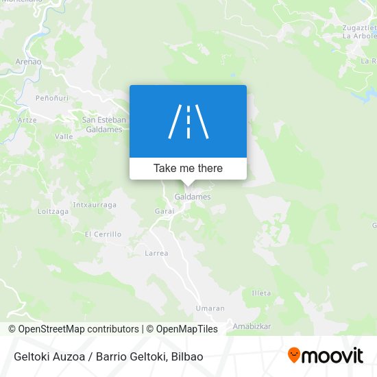 Geltoki Auzoa / Barrio Geltoki map