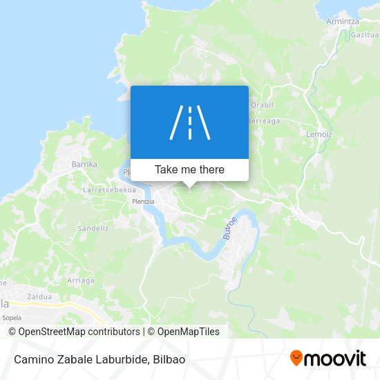 Camino Zabale Laburbide map