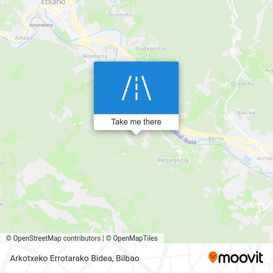 Arkotxeko Errotarako Bidea map