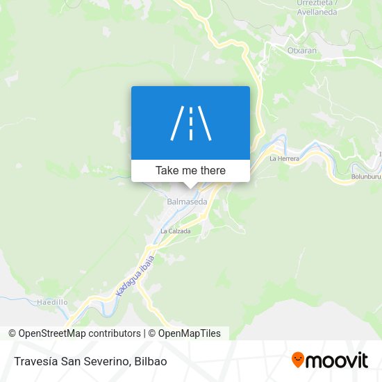 Travesía San Severino map