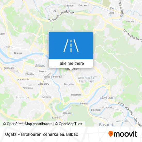 Ugatz Parrokoaren Zeharkalea map