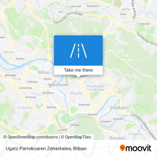 Ugatz Parrokoaren Zeharkalea map