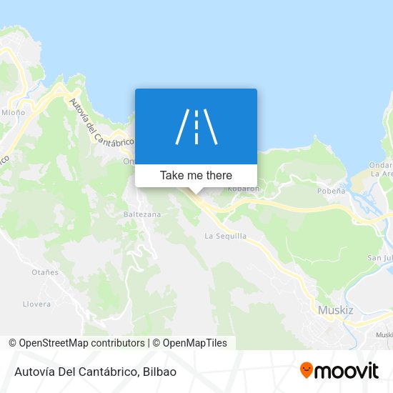 Autovía Del Cantábrico map