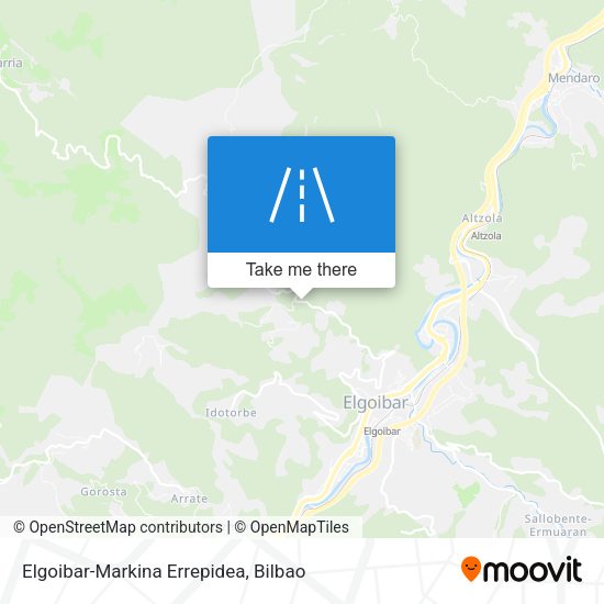Elgoibar-Markina Errepidea map