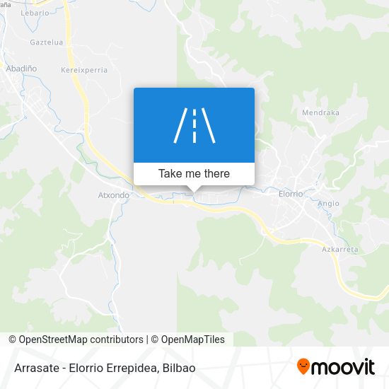 Arrasate - Elorrio Errepidea map