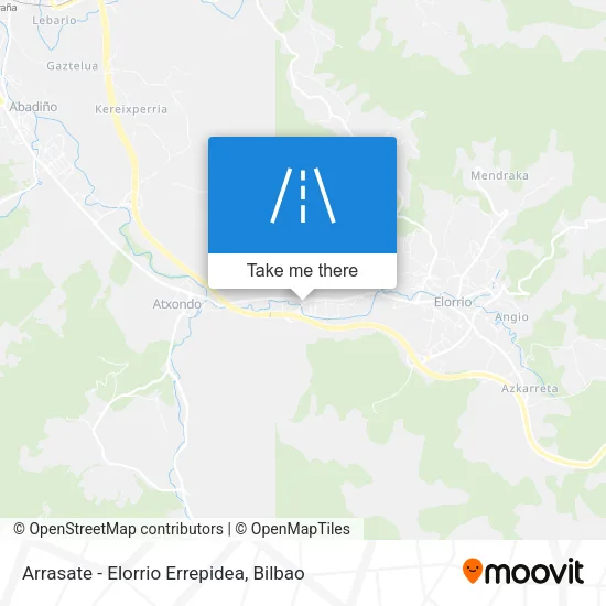 Arrasate - Elorrio Errepidea map
