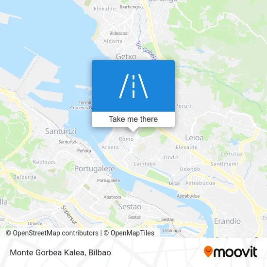 Monte Gorbea Kalea map