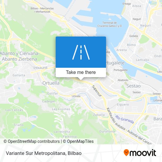 Variante Sur Metropolitana map