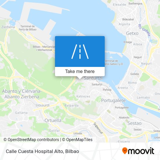 Calle Cuesta Hospital Alto map