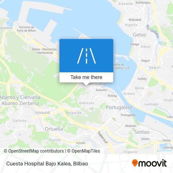 Cuesta Hospital Bajo Kalea map
