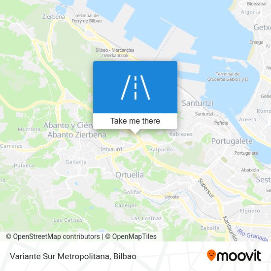 Variante Sur Metropolitana map