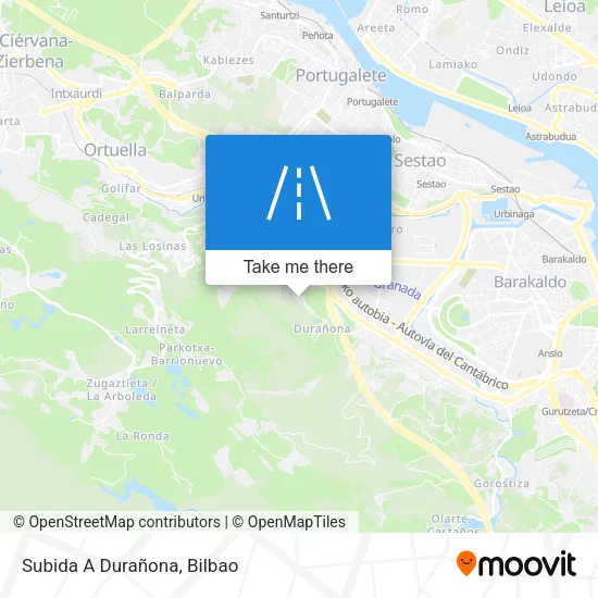 Subida A Durañona map