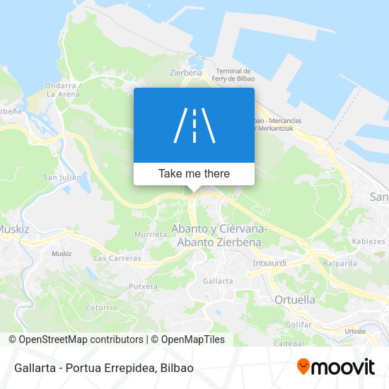 Gallarta - Portua Errepidea map